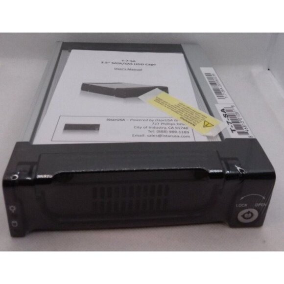 iStarUSA T-7-SA 1 x 5.25 Bay Military Series Sata 3.5 Hard Drive Mobile Rack - Picture 3 of 12